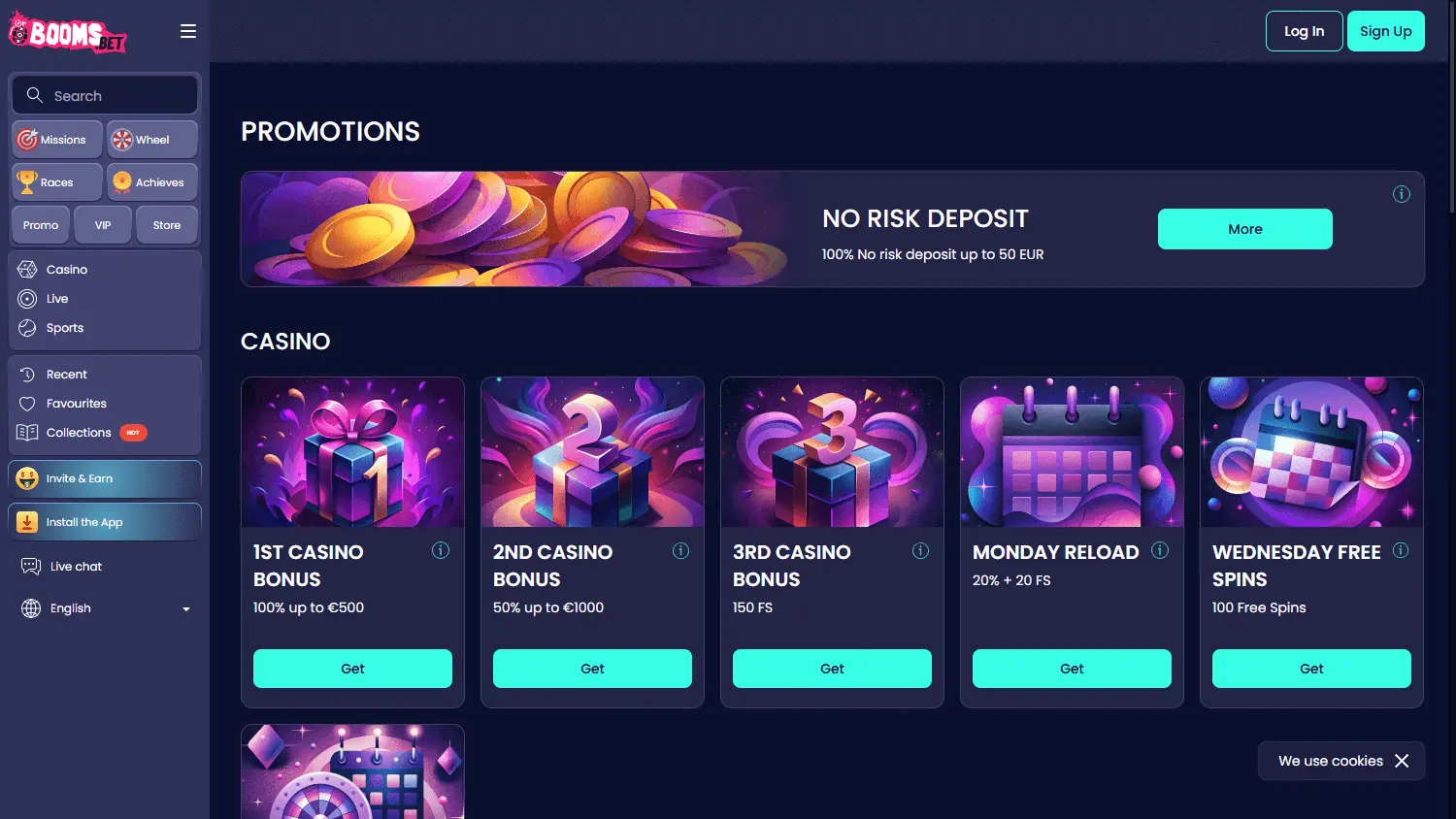 Booms Bet Casino – Speel slots en live casino met echt geld image 3